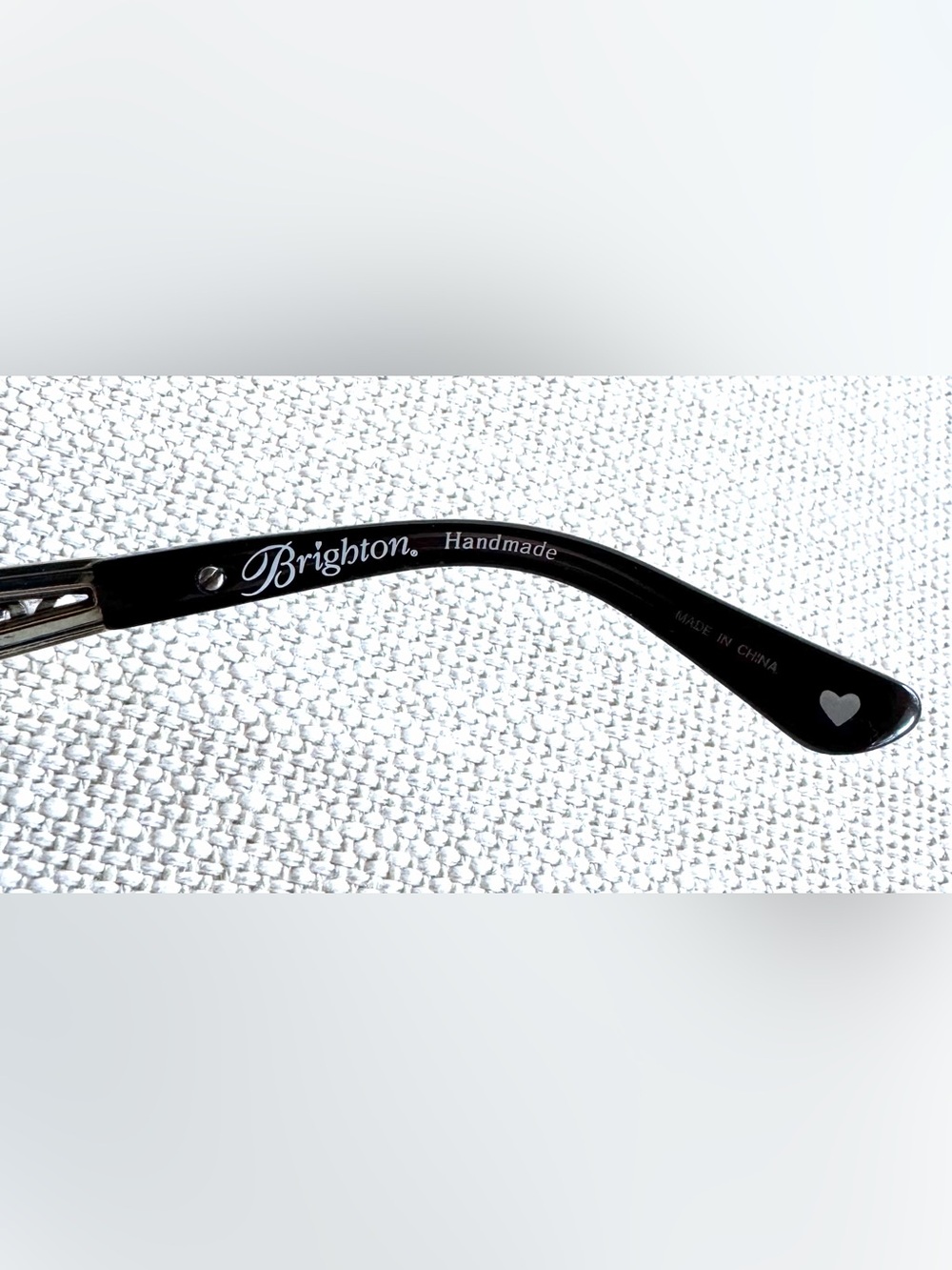 BRIGHTON Barbados Black Sunglasses w/ Case Silver Scroll Temples EUC Small Fit - Picture 7 of 13